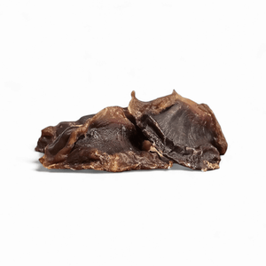 RawFedK9 dehydrated turkey gizzards displayed on a white background, featuring natural, protein-rich single-ingredient treats for dogs.
