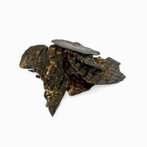 RawFedK9 chicken liver treats arranged on a white background, showcasing clean, single-ingredient organ meat treats for dogs.