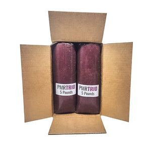 RawFedK9 PMR trio of 5lb chubs packed in a shipping box, showcasing variety and convenience in raw dog food delivery.